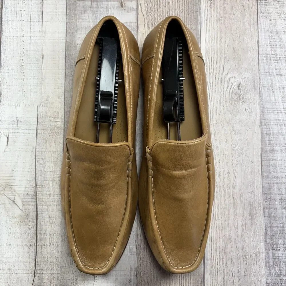 Cole Haan Venetian Men's Size 9.5 Slip On Loafers Leather Moc Shoes Light Brown